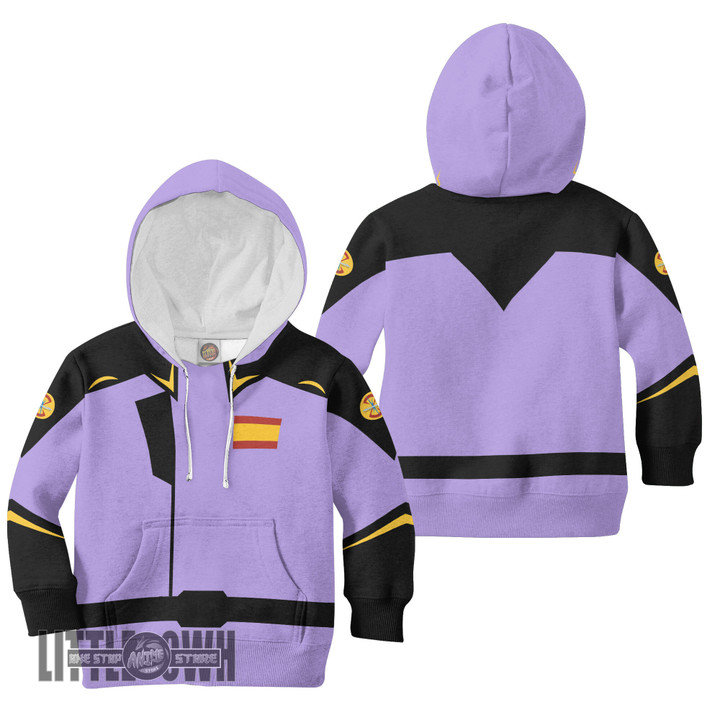 Gundam Zaft Uniform Lavender Anime Kids Hoodie and Sweater Cosplay Costumes