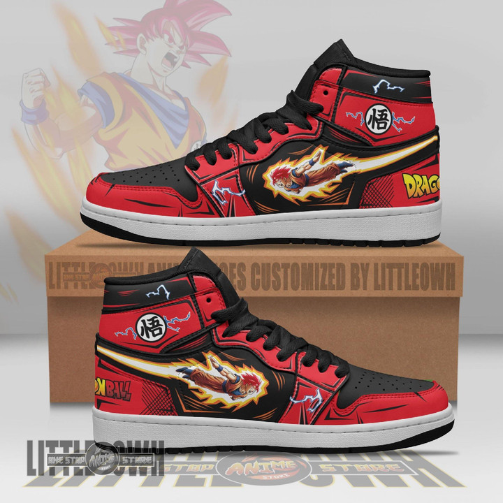 Goku God Anime Shoes Custom Dragon Ball JD Sneakers - LittleOwh - 1