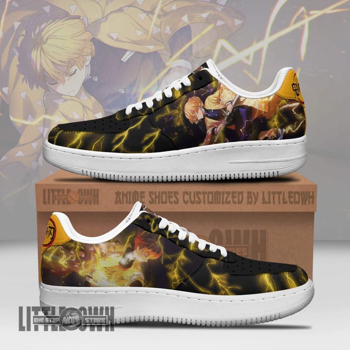 Zenitsu AF Sneakers Custom Demon Slayer Anime Shoes - LittleOwh - 1