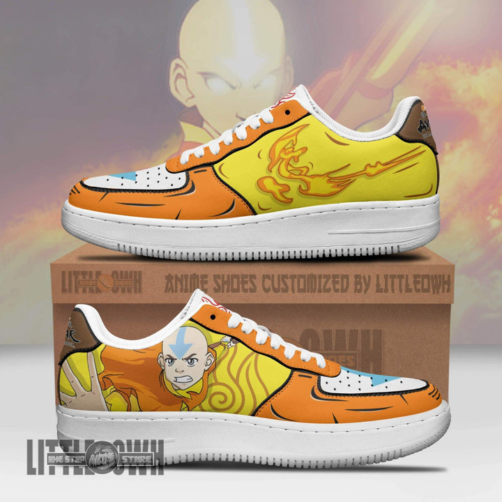 Aang AF Sneakers Custom Firebending Avatar: The Last Airbender Anime Shoes - LittleOwh - 1