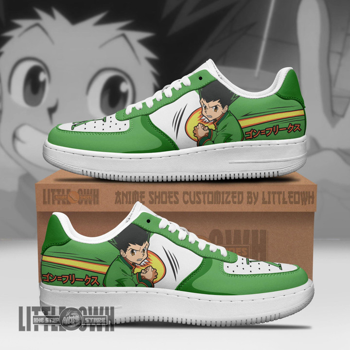 HxH Gon Freecss AF Sneakers Custom Hunter x Hunter Anime Shoes - LittleOwh - 1