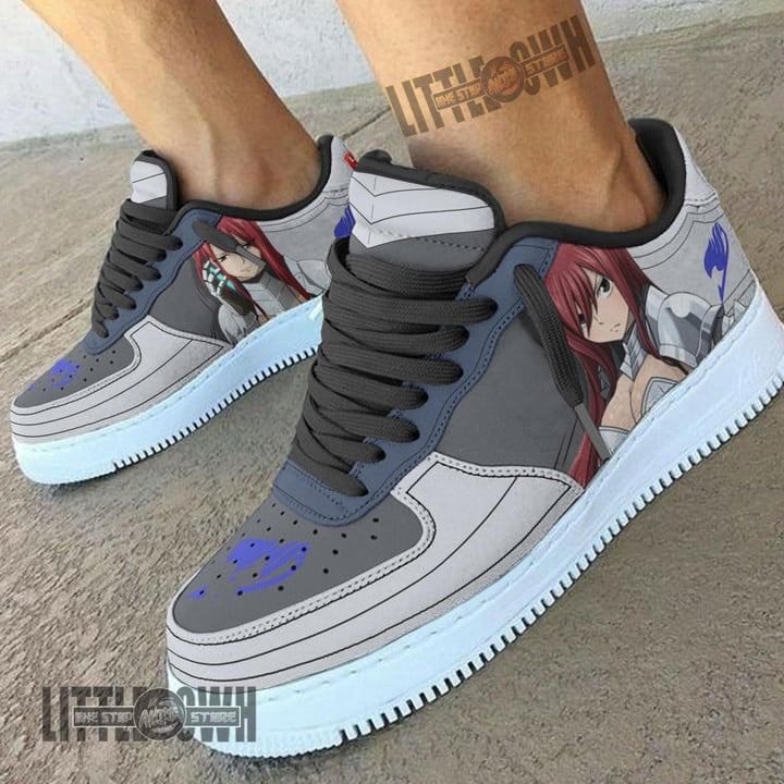 Erza Scarlet AF Sneakers Custom Fairy Tail Anime Shoes Heart Kreuz Armor - LittleOwh - 4
