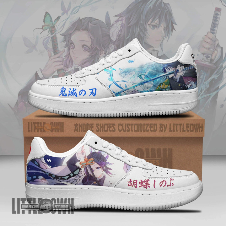 Giyu x Shinobu AF Sneakers Custom KNY Anime Shoes - LittleOwh - 1