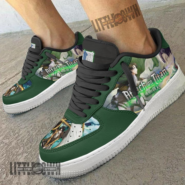 Levi Ackerman AF Sneakers Custom Attack On Titan Anime Shoes - LittleOwh - 4