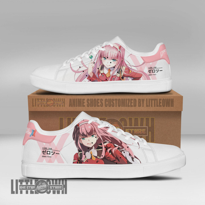 Zero Two Skate Sneakers Custom DARLING in the FRANXX Anime Shoes - LittleOwh - 1