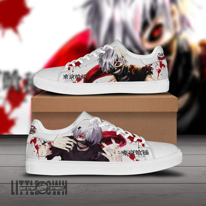 Ken Kaneki Skate Sneakers Tokyo Ghoul Custom Anime Shoes - LittleOwh - 1