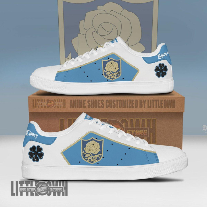 Black Clover Blue Rose Skateboard Shoes Custom Anime Sneakers - LittleOwh - 1