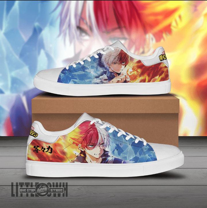Anime Shoes My Hero Academia Todoroki Skate Sneakers - LittleOwh - 1