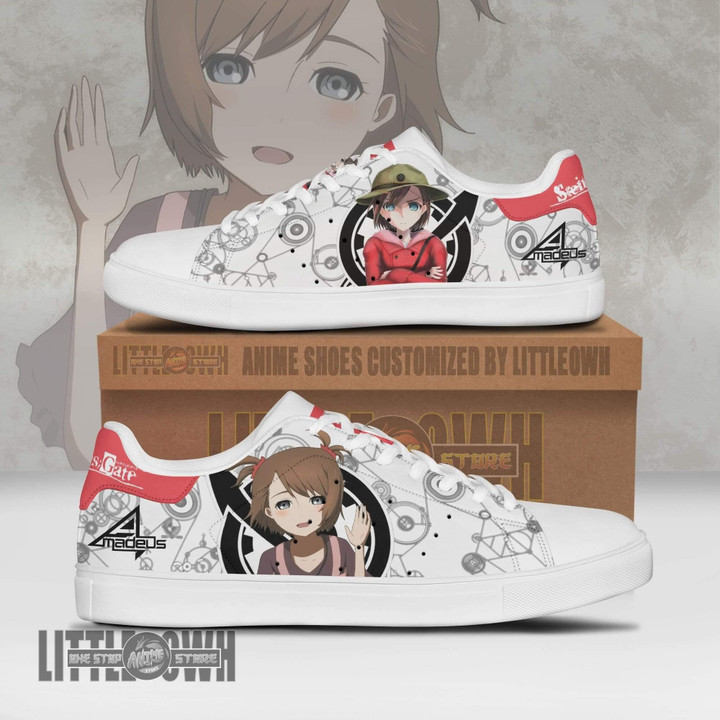 Nae Tennouji Sneakers Custom SteinsGate Anime Skateboard Shoes - LittleOwh - 1