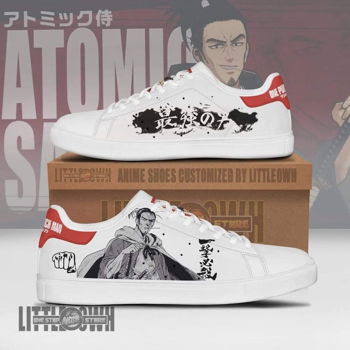 Atomic Samurai Sneakers Custom One Punch Man Anime Skateboard Shoes - LittleOwh - 1