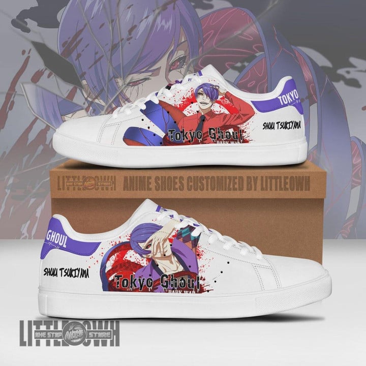 Tokyo Ghoul Shuu Tsukiyama Skateboard Shoes Custom Anime Sneakers - LittleOwh - 1