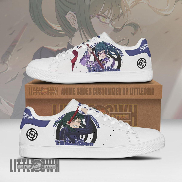 Jujutsu Kaisen Maki Zenin Skateboard Shoes Custom Anime Sneakers - LittleOwh - 1