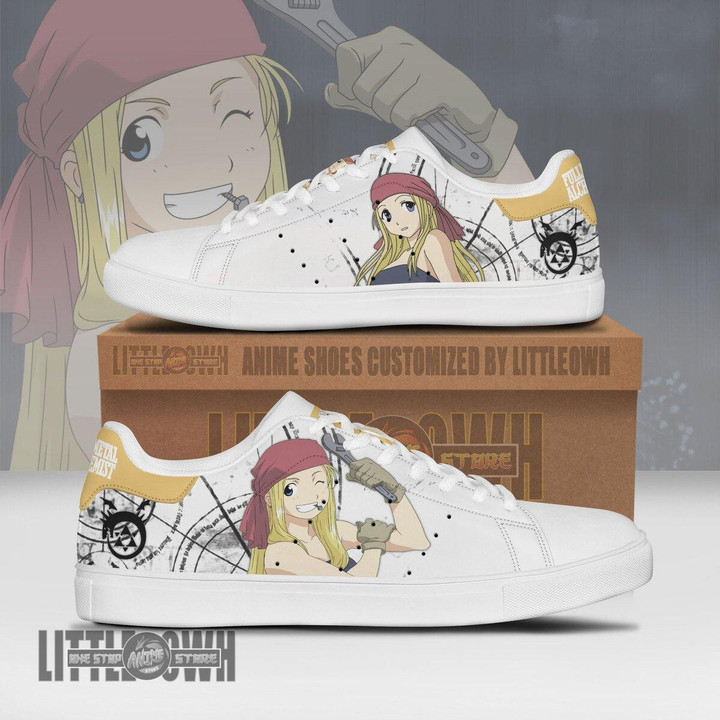 Fullmetal Alchemist Winry Rockbell Skateboard Shoes Custom Anime Sneakers - LittleOwh - 1