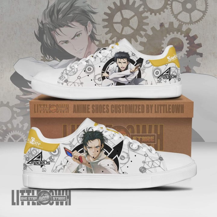 Rintarou Okabe Sneakers Custom SteinsGate Anime Skateboard Shoes - LittleOwh - 1