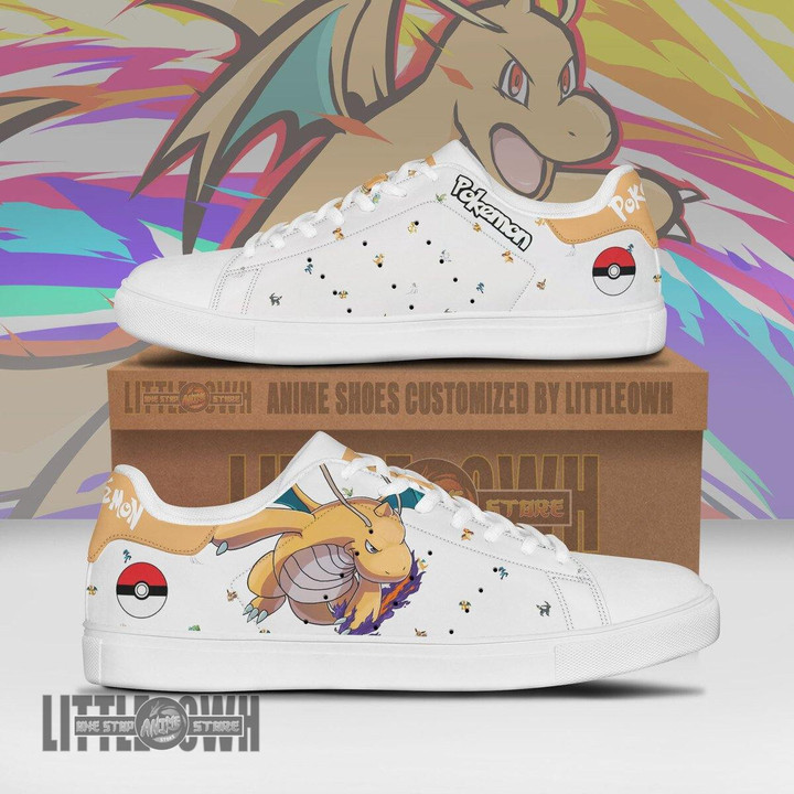 Pokemon Dragonite Skateboard Shoes Custom Anime Sneakers - LittleOwh - 1
