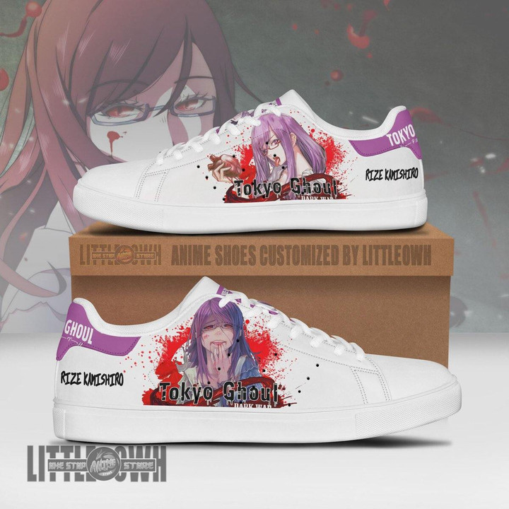 Tokyo Ghoul Rize Kamishiro Skateboard Shoes Custom Anime Sneakers - LittleOwh - 1