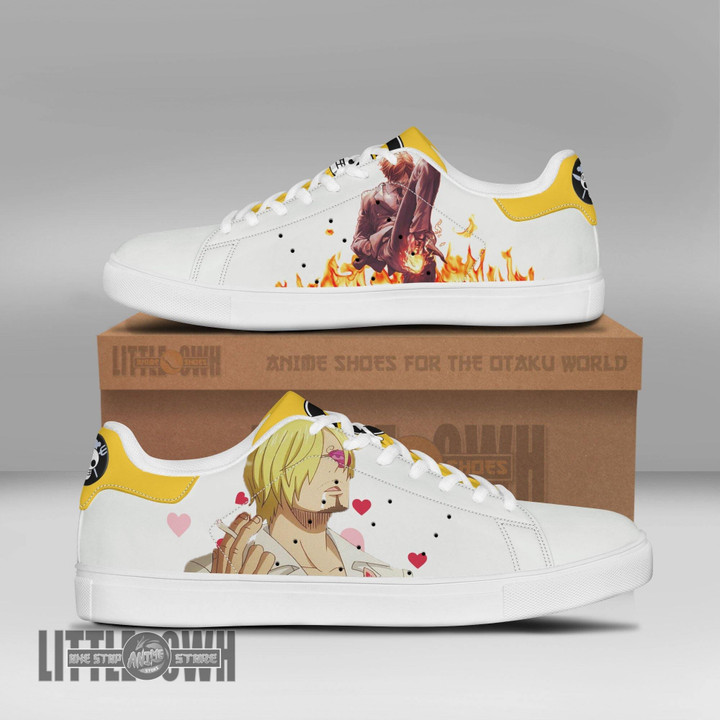 Vinsmoke Sanji Skate Sneakers 1Piece Custom Anime Shoes - LittleOwh - 1