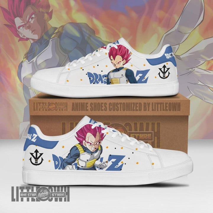 Dragon Ball Vegeta Super Saiyan God Skateboard Shoes Custom Anime Sneakers - LittleOwh - 1