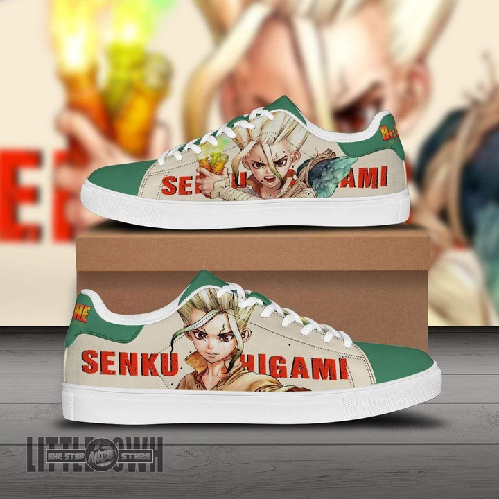 Senku Ishigami Skate Sneakers Dr.Stone Custom Anime Shoes - LittleOwh - 1