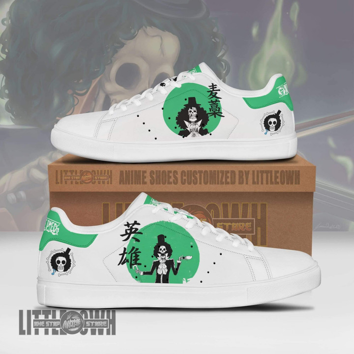 Brook Sneakers Custom 1Piece Anime Shoes - LittleOwh - 1