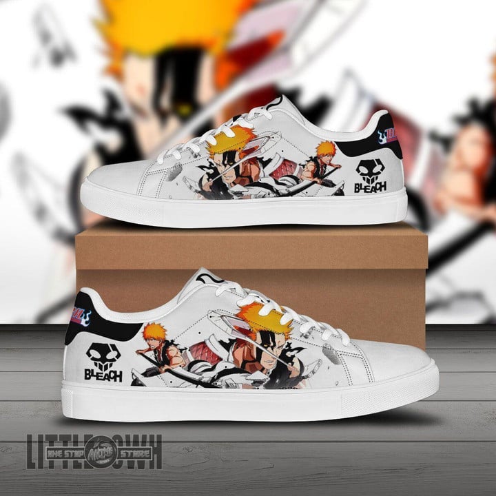 Ichigo Kurosaki Skate Sneakers Custom Bleach Anime Shoes - LittleOwh - 1