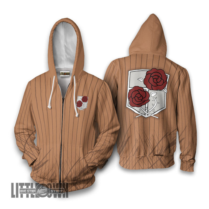 Attack On Titan Garrison Regiment Hoodie Anime Casual Cosplay Costume - LittleOwh - 2