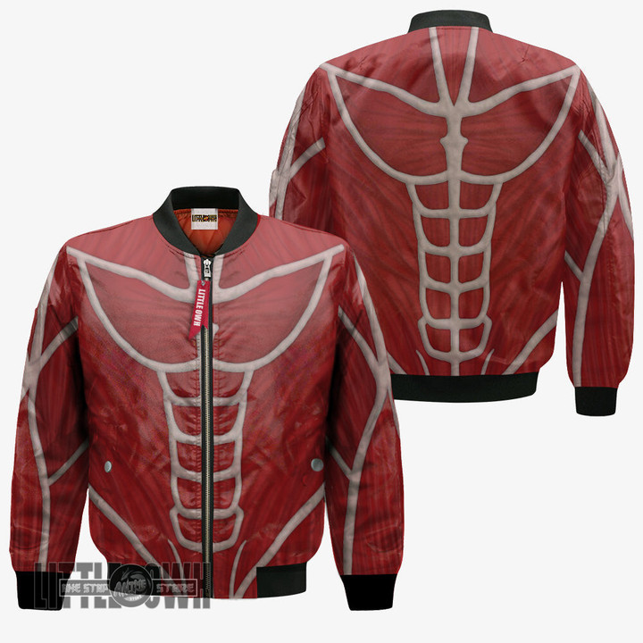 Attack On Titan Colossal Titan Bomber Jacket Custom AOT Clothes Cosplay Costumes - LittleOwh - 3