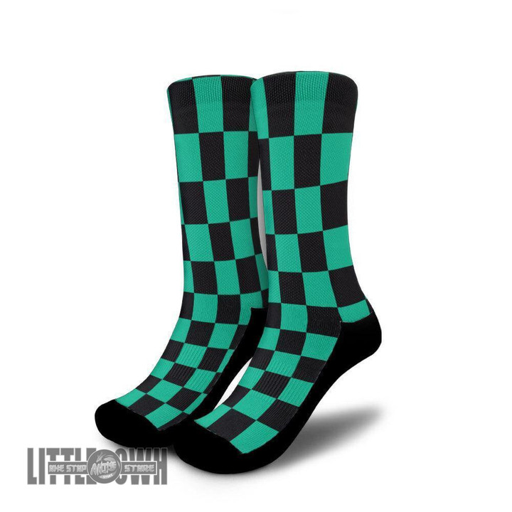 Tanjiro Kamado KNY Anime Cosplay Custom Socks - LittleOwh - 1