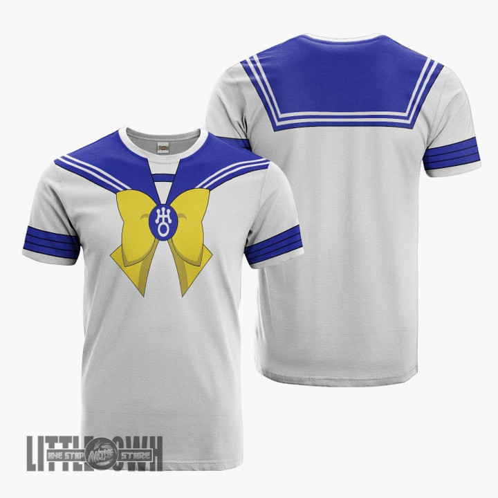 Sailor Uranus Uniform T Shirt Sailor Moon Amine Casual 3D All Over Printed - LittleOwh - 1