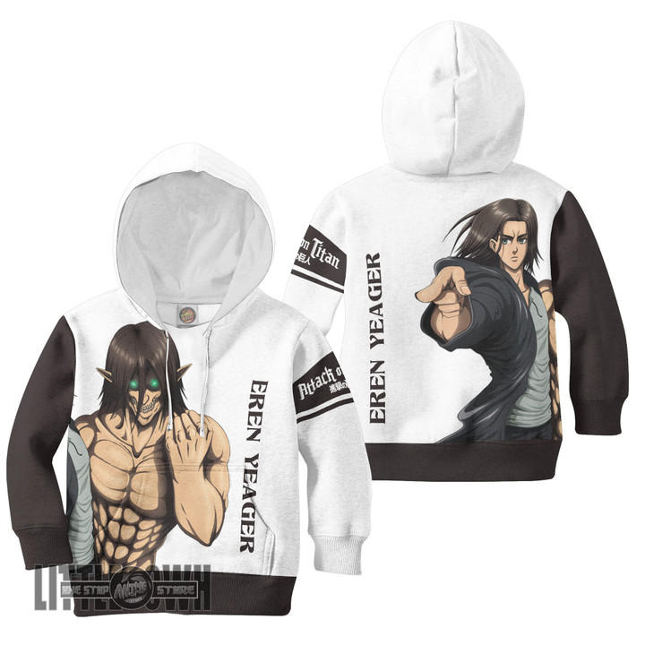 Anime Kids Hoodie and Sweater Eren Yeager Titan Custom Attack On Titan Cosplay Costume