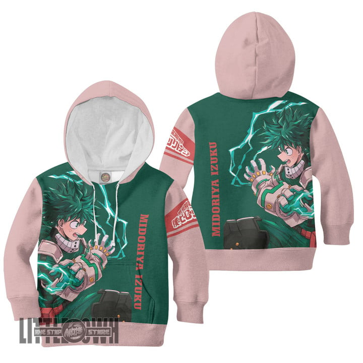 Midoriya Izuku Anime Kids Hoodie and Sweater Custom My Hero Academia Cosplay Costume