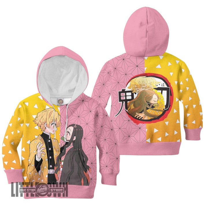 Nezuko x Zenitsu Anime Kids Hoodie and Sweater Custom Demon Slayer Cosplay Costume