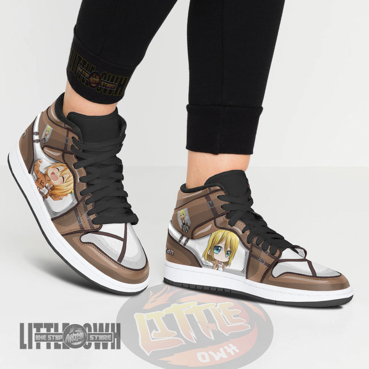 Historia Reiss Kid Shoes Attack On Titan Anime Custom Boot Sneakers