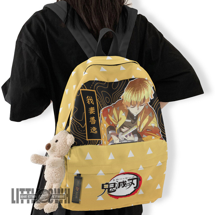 Demon Slayer Anime Backpack Custom Zenitsu character