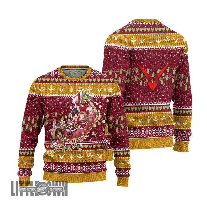 Code Geass Chibi Ugly Sweater Custom Characters Knitted Sweatshirt Christmas Gift