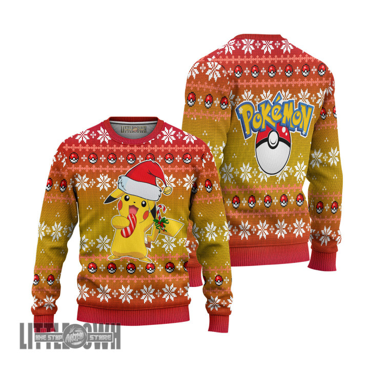 Pokemon Ugly Christmas Sweater Pikachu Custom Knitted Sweatshirt