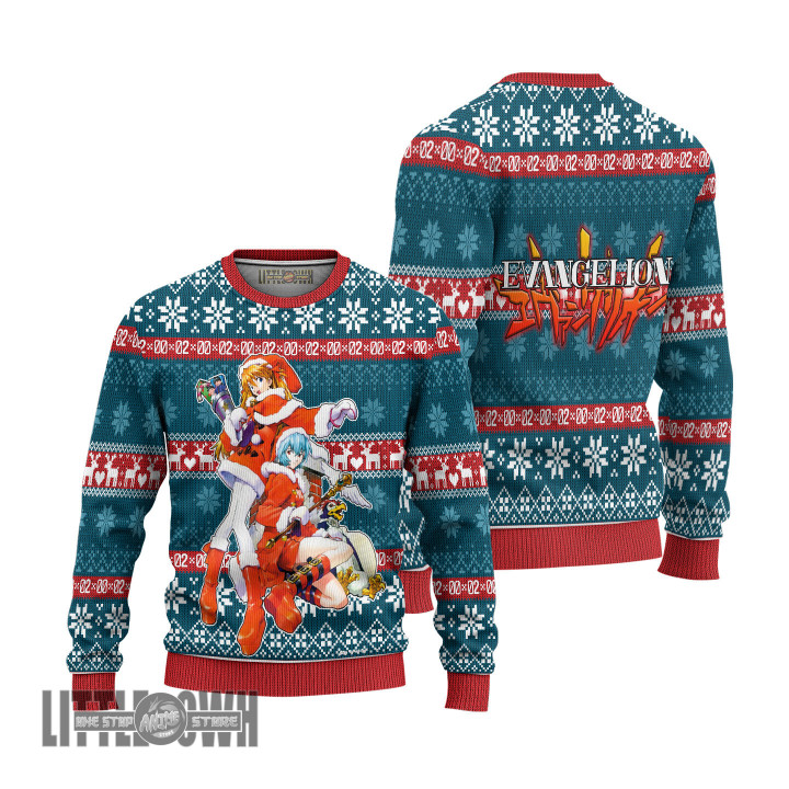 Neon Genesis Evangelion Knitted Ugly Christmas Sweater