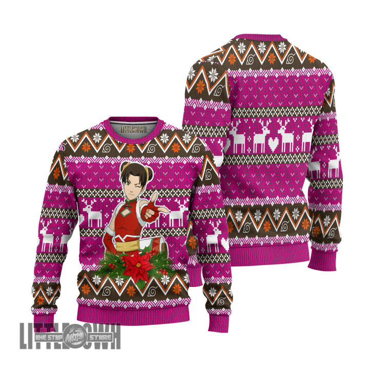 Tenten Ugly Sweater Naruto Knitted Sweatshirt Anime Christmas Gift