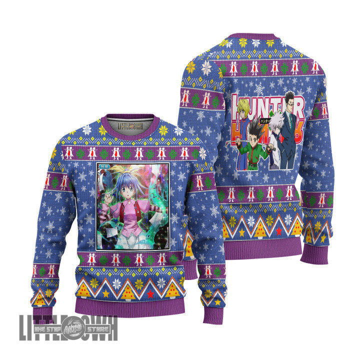 Hunter x Hunter Ugly Sweater Neon Nostrade Custom Knitted Sweatshirt Anime Christmas Gift