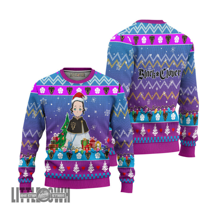 Black Clover Ugly Sweater Charmy Custom Knitted Sweatshirt Anime Christmas Gift