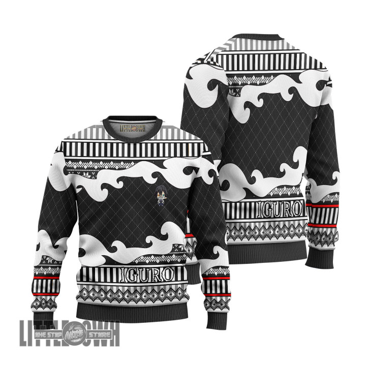 Obanai Iguro Ugly Sweater Custom Demon Slayer Knitted Sweatshirt Anime Christmas Gift