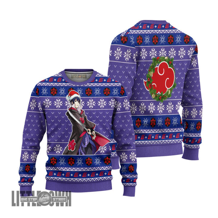 Naruto Ugly Christmas Sweater Sasuke Akatsuki Knitted Sweatshirt