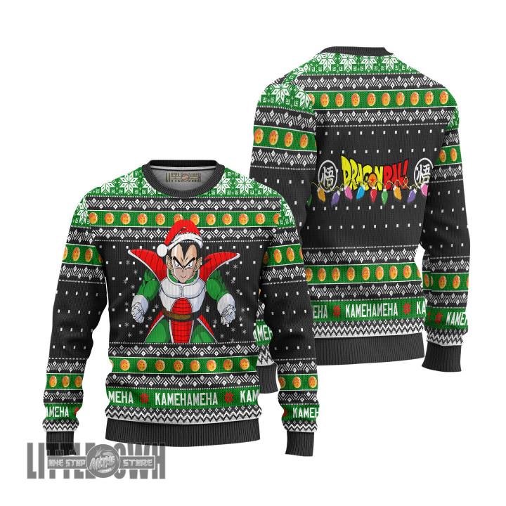 Dragon Ball Ugly Christmas Sweater Vegeta Custom Anime Knitted Sweatshirt