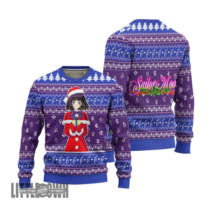 Sailor Saturn Ugly Christmas Sweater Sailor Moon Custom Anime Knitted Sweatshirt