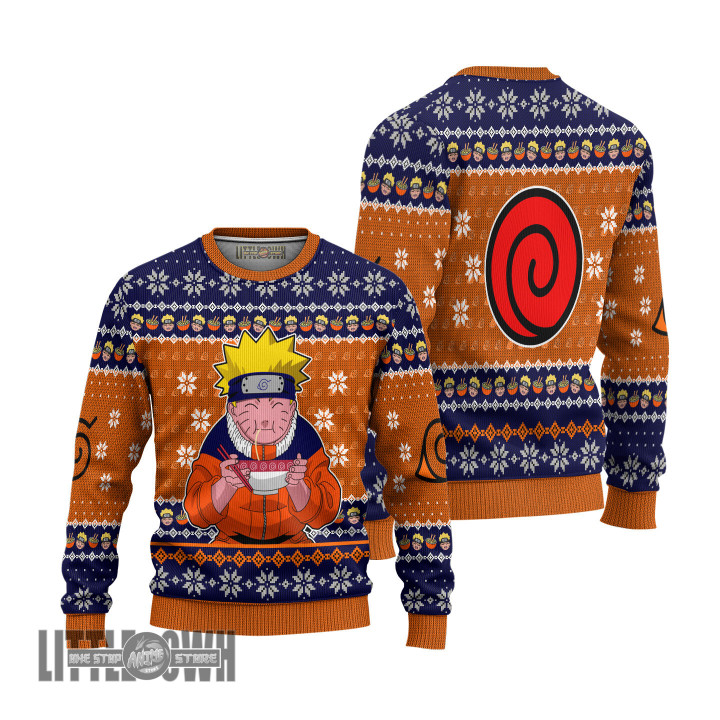 Naruto Uzumaki Ramen Knitted Ugly Christmas Sweater