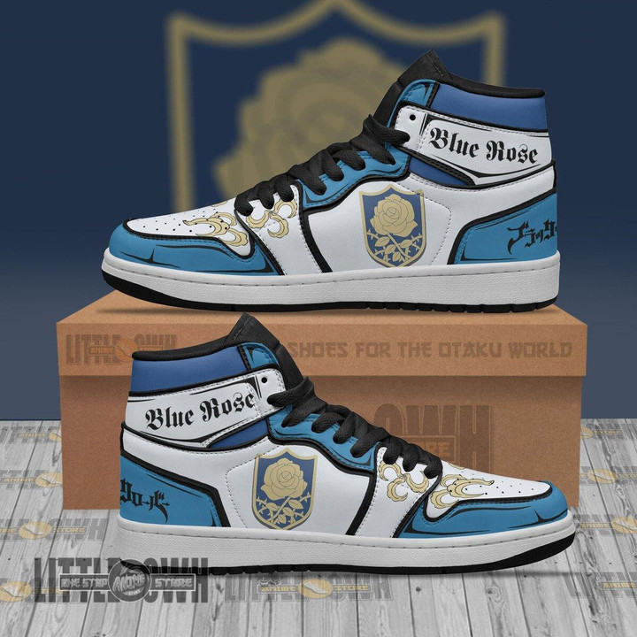 Blue Rose Boot Sneakers Custom Black Clover Anime Shoes