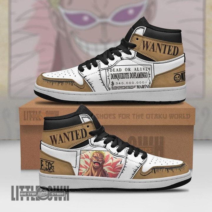 Donquixote Doflamingo Wanted Boot Sneakers Custom One Piece Anime Shoes