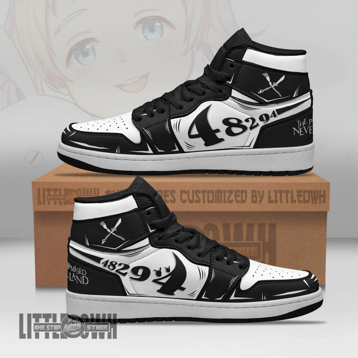 Conny JD Sneakers Custom The Promised Neverland Anime Shoes - LittleOwh - 1