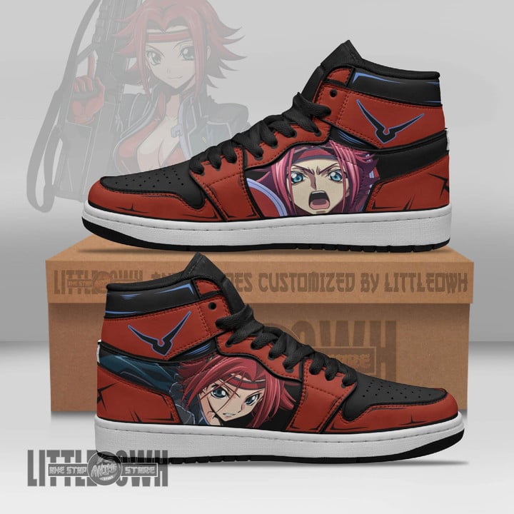 Kallen Kouzuki JD Sneakers Custom Code Geass Anime Shoes - LittleOwh - 1