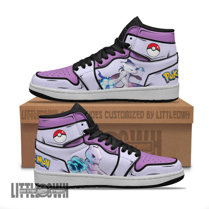 Mewtwo Shoes Custom Pokemon Anime JD Sneakers - LittleOwh - 1